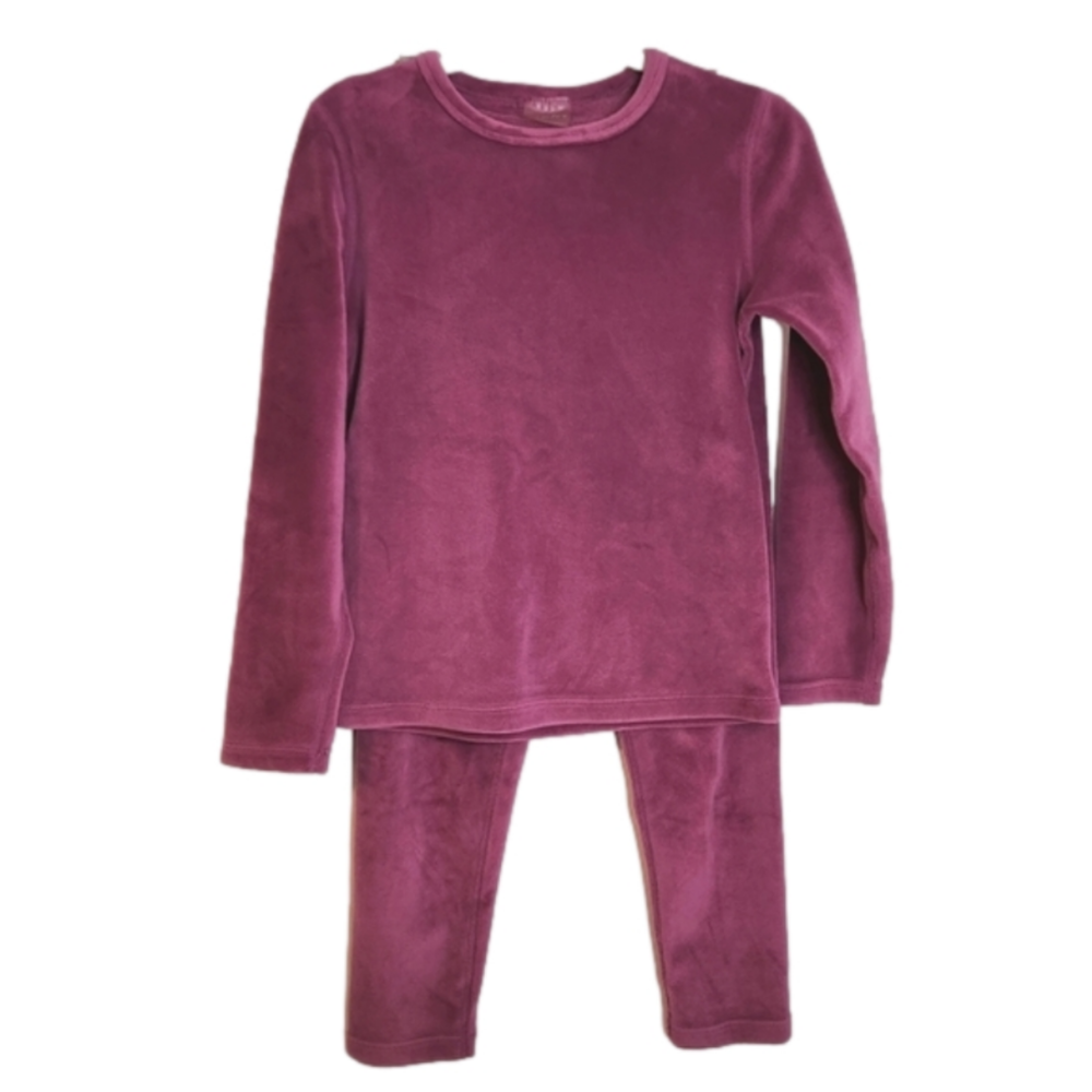 Wander girls purple micro fleece pajamas size S G68